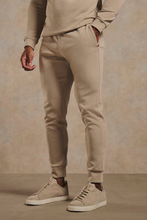 Interlock Sweat Joggers in Stone