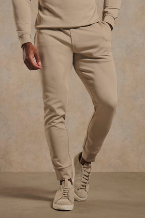 Interlock Sweat Joggers in Stone