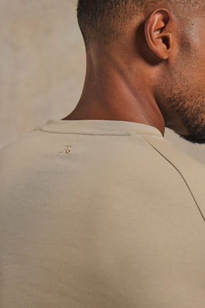 Interlock Crew Neck Sweat in Stone