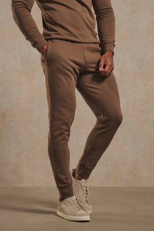 Interlock Sweat Joggers in Cappuccino