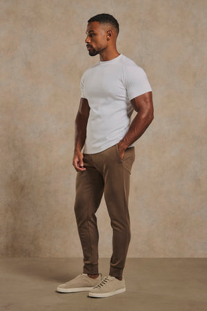 Interlock Sweat Joggers in Cappuccino