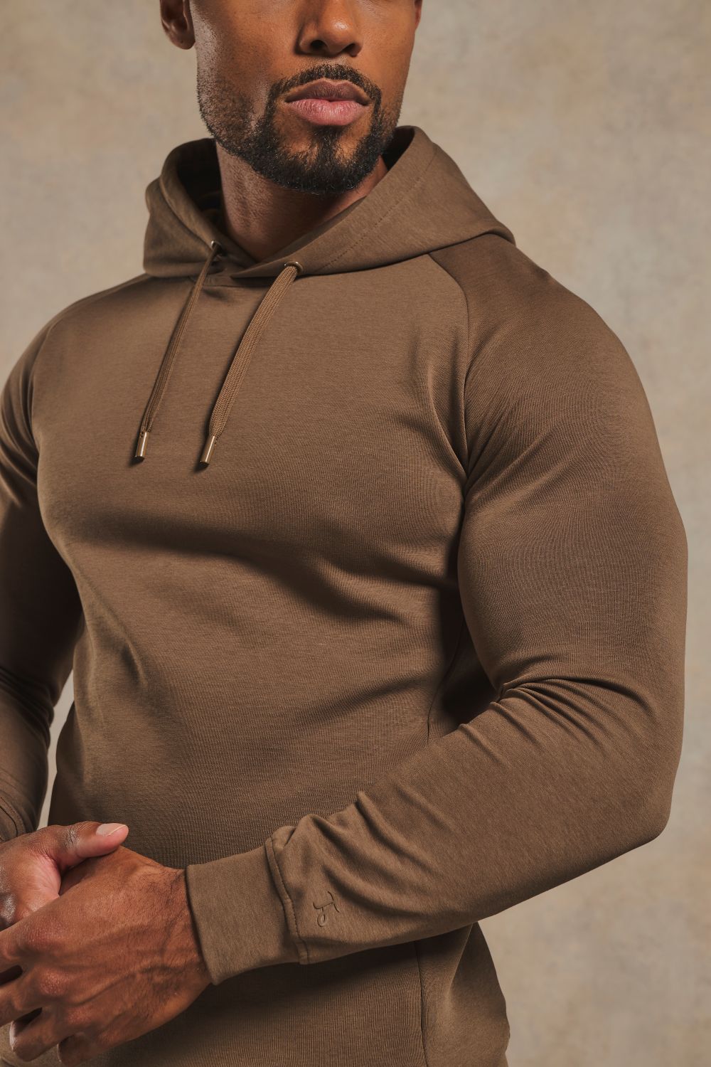 Interlock Hoodie Sweat in Cappuccino