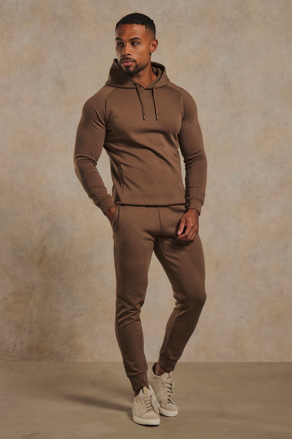 Interlock Hoodie Sweat in Cappuccino