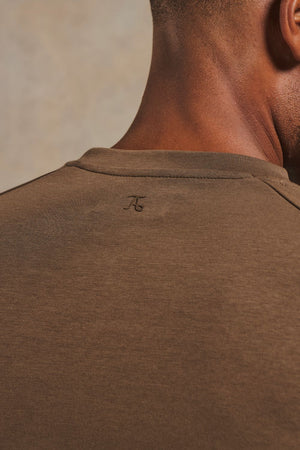 Interlock Crew Neck Sweat in Cappuccino