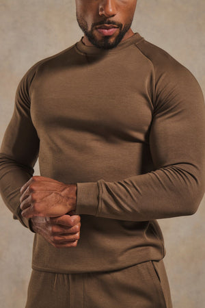Interlock Crew Neck Sweat in Cappuccino