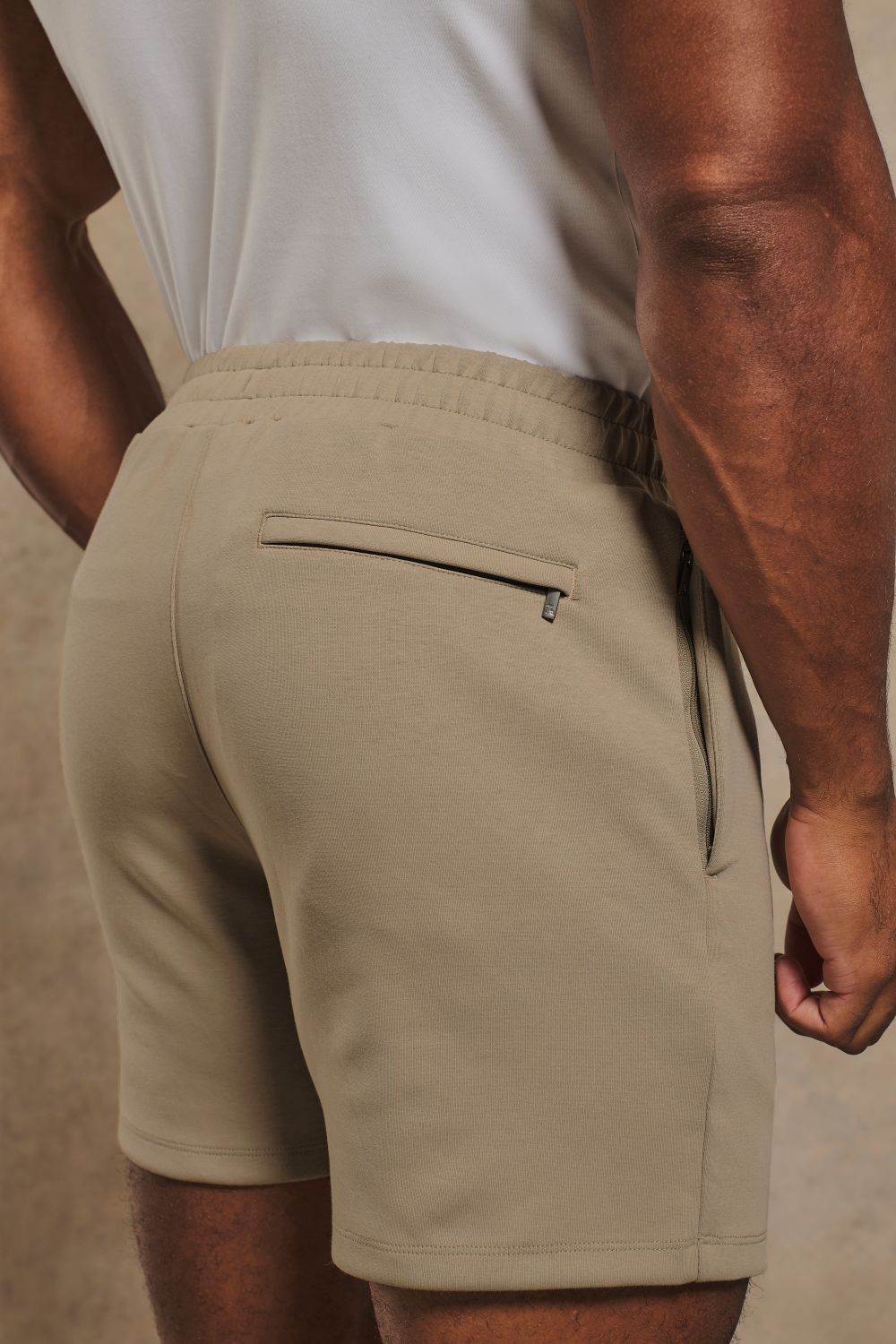 Interlock Sweat Shorts in Stone