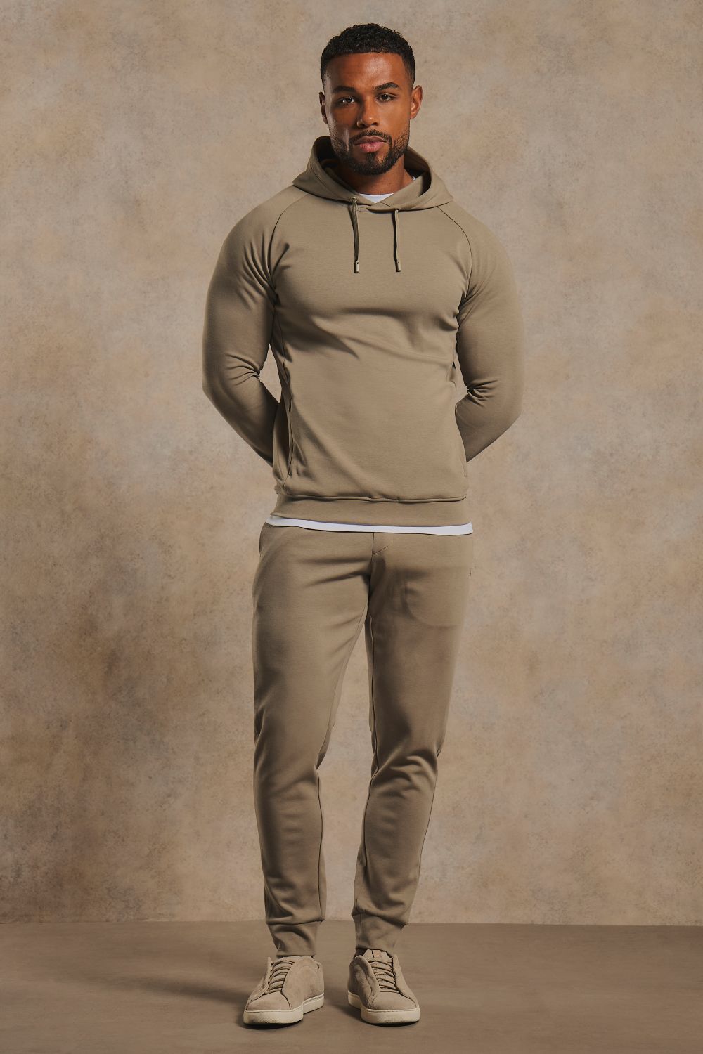 Interlock Sweat Joggers in Soft Khaki