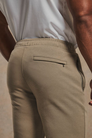 Interlock Sweat Joggers in Soft Khaki
