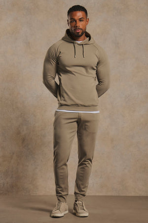 Interlock Sweat Joggers in Soft Khaki