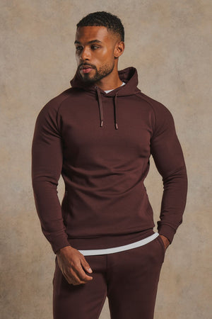 Interlock Hoodie Sweat in Raisin
