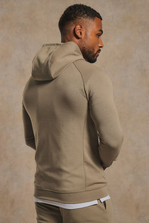 Interlock Hoodie Sweat in Soft Khaki