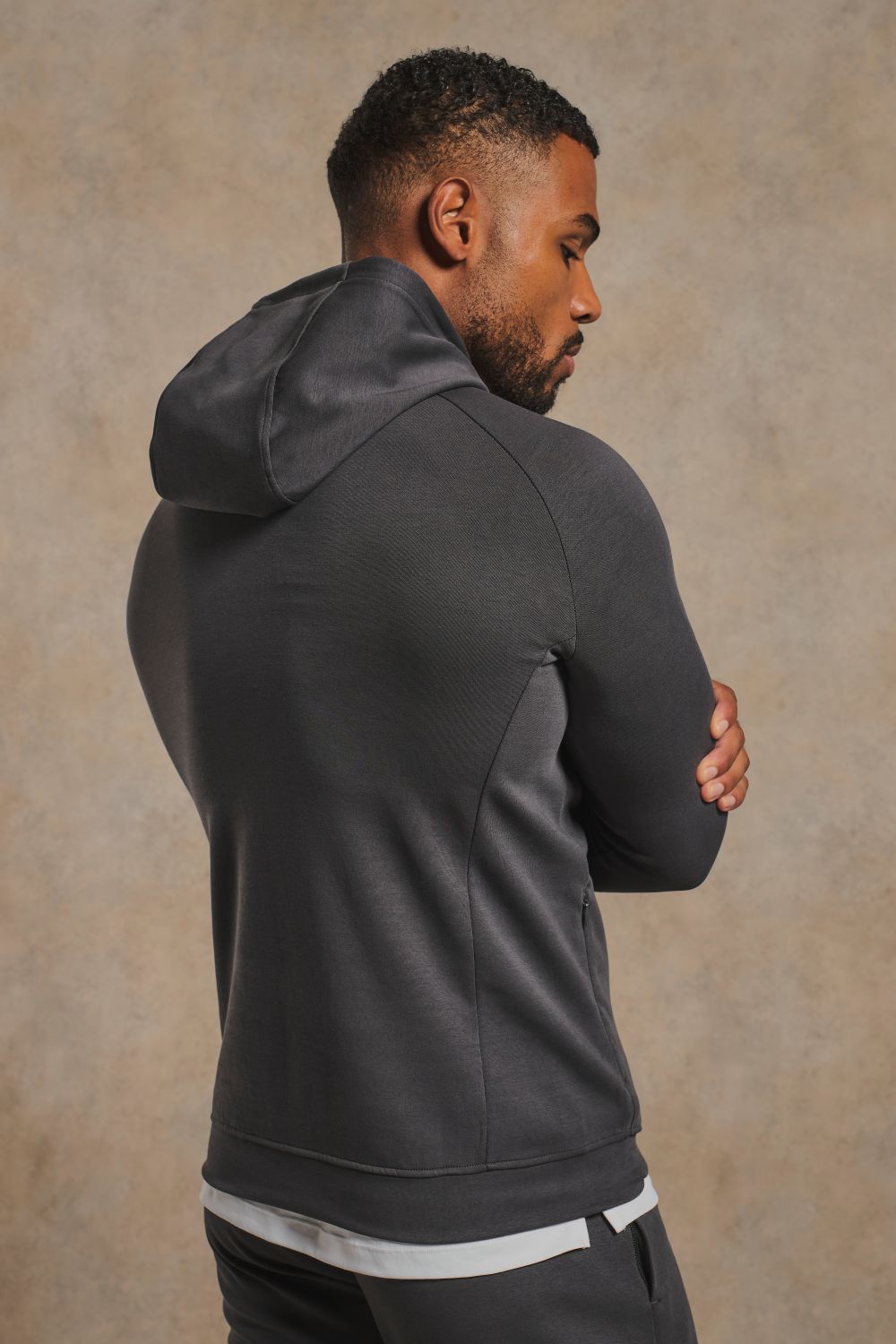 Interlock Hoodie Sweat in Graphite