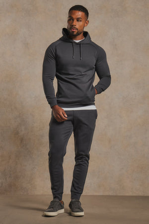 Interlock Hoodie Sweat in Graphite