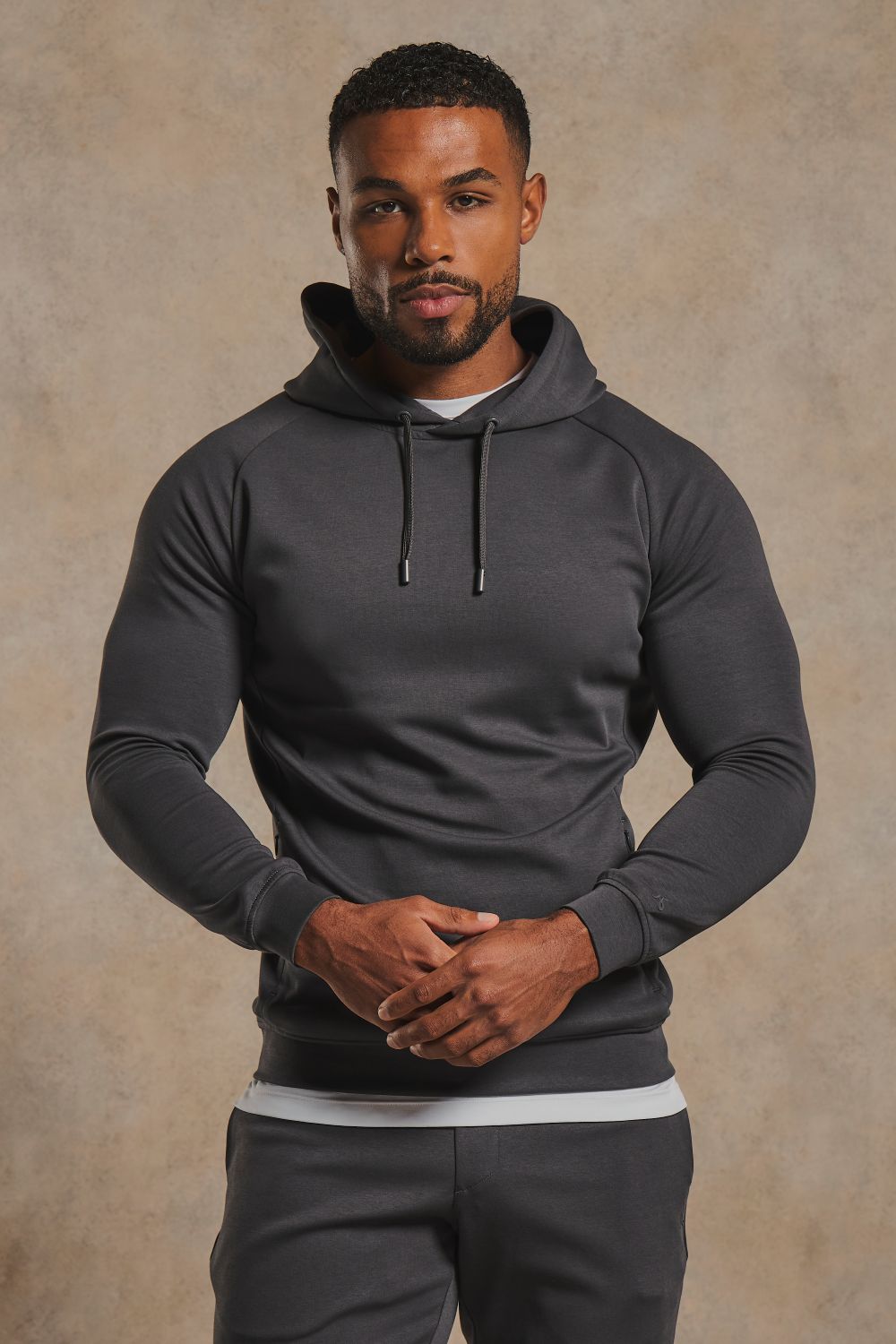 Interlock Hoodie Sweat in Graphite