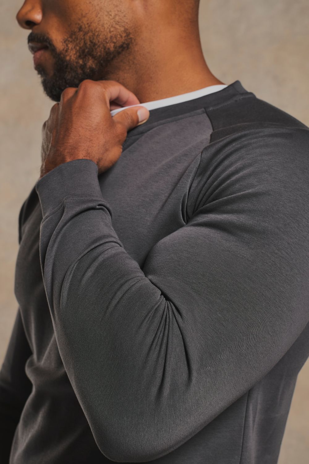 Interlock Crew Neck Sweat in Graphite