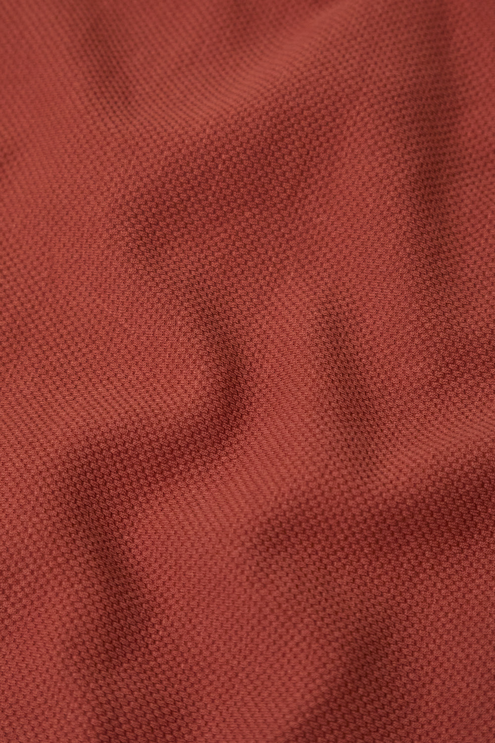 Textured Open Collar Polo in Brick - TAILORED ATHLETE - ROW