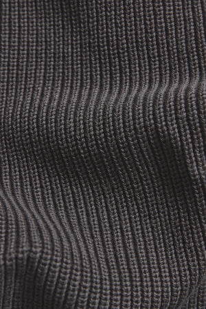 Pure Cotton Knitted Textured Crew Neck Jumper in Truffle