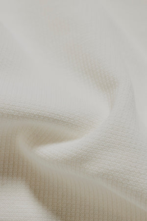 Heavy Weight Textured Crew Neck in White
