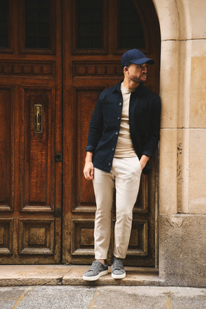 Textured Trousers in Stone