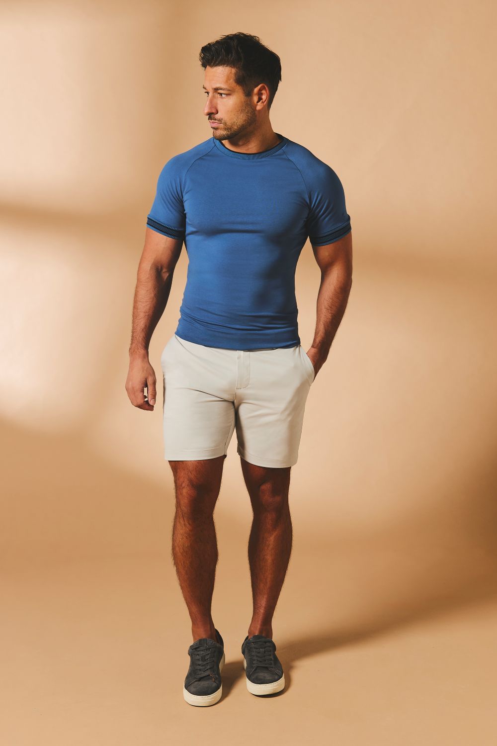 Tipped Fashion Fit T-Shirt in Airforce and Navy