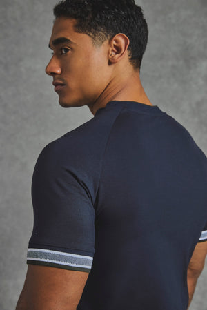 Tipped T-Shirt in Navy