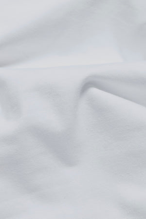 Fine Tipped T-Shirt in White with Navy Trim