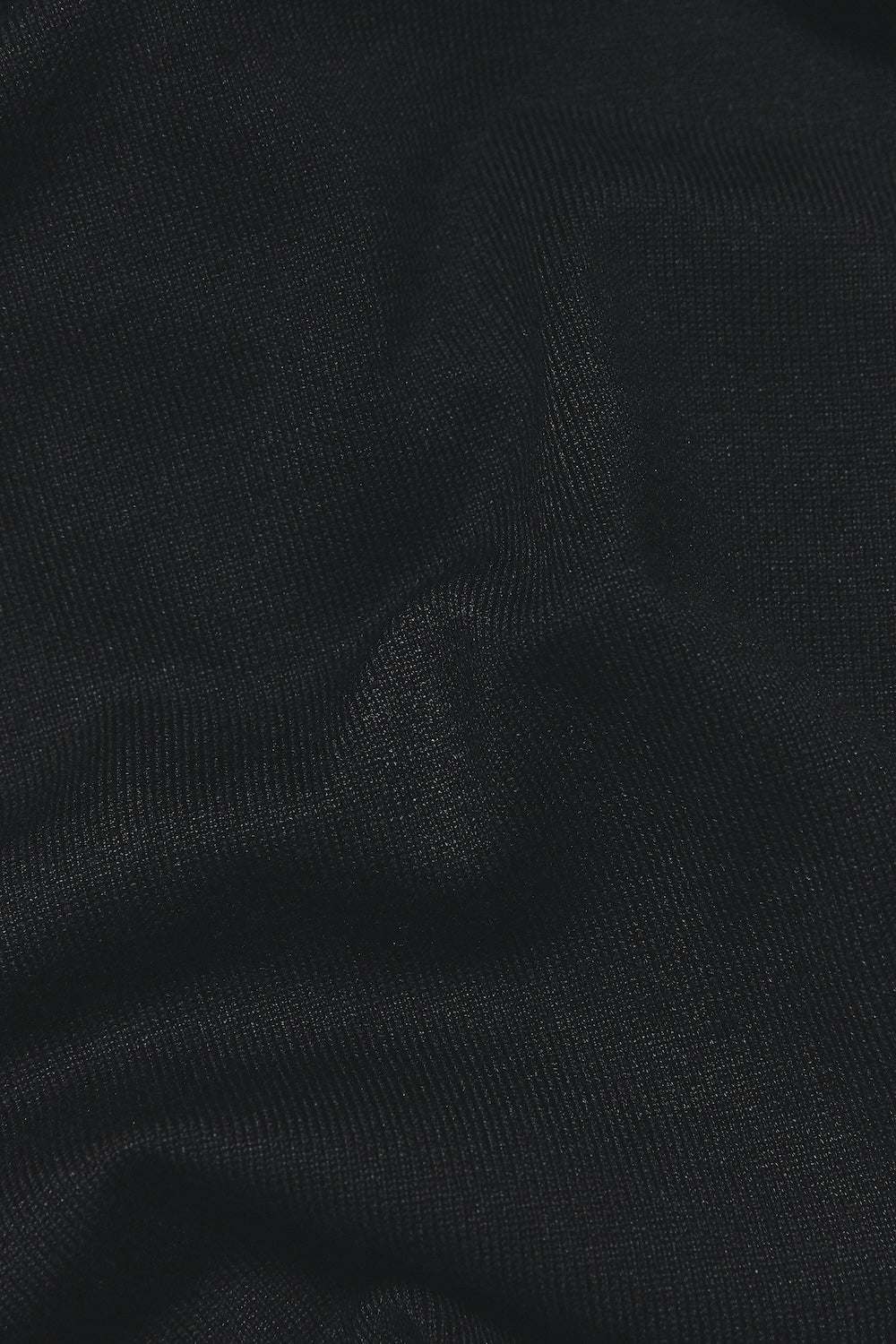 Tipped Knitted Zip Neck Polo Shirt in Black