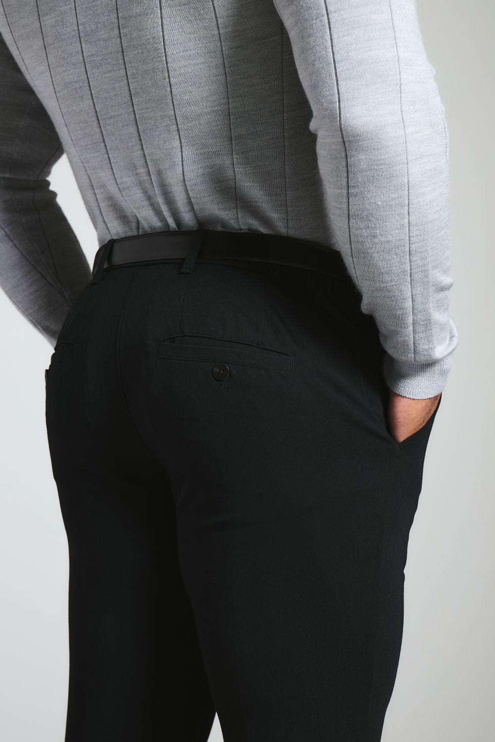 Muscle Fit Essential Trousers in Black