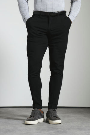 Muscle Fit Essential Trousers in Black