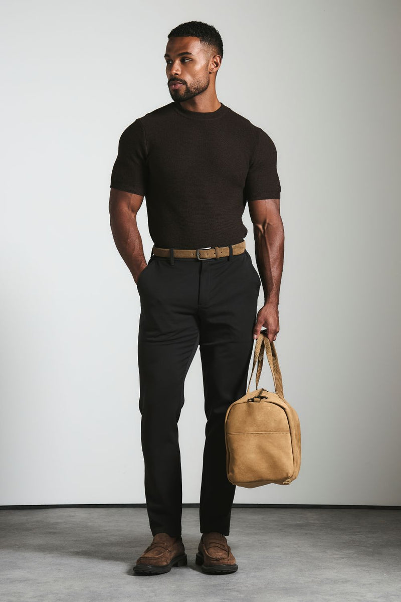 Muscle Fit Essential Trouser in Dark Chocolate
