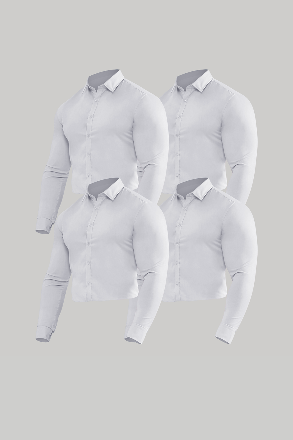 Muscle Fit Dress Shirt 4-Pack - TAILORED ATHLETE - ROW