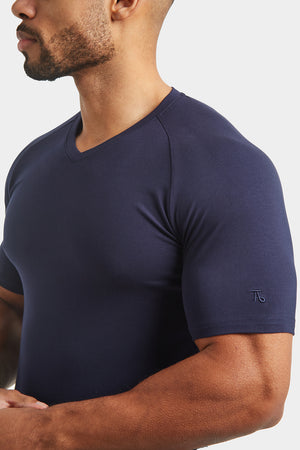 Premium Muscle Fit V-Neck in True Navy - TAILORED ATHLETE - ROW