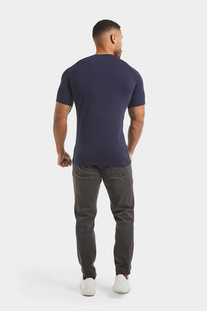Premium Muscle Fit V-Neck in True Navy - TAILORED ATHLETE - ROW