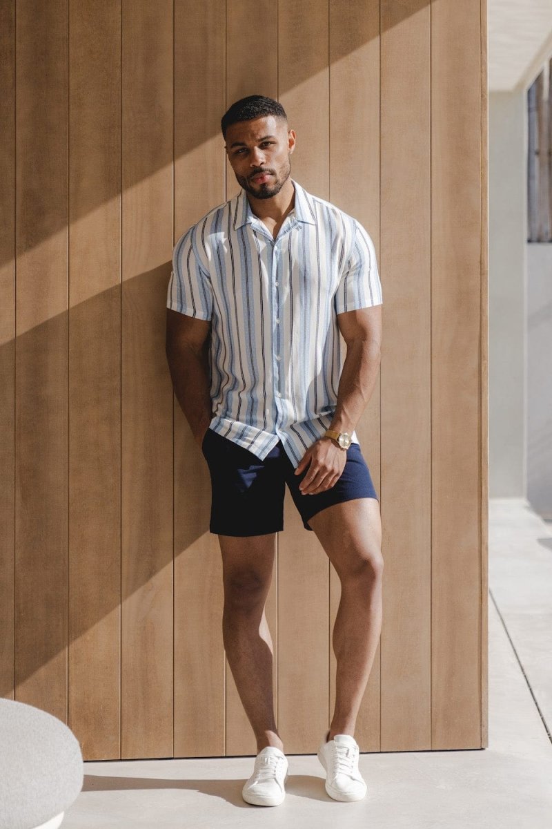 Aztec Stripe Print Shirt - TAILORED ATHLETE - ROW