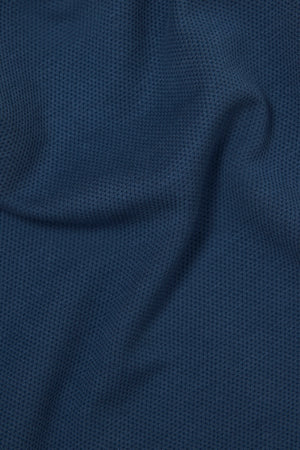 Zip Neck Polo Shirt in Teal