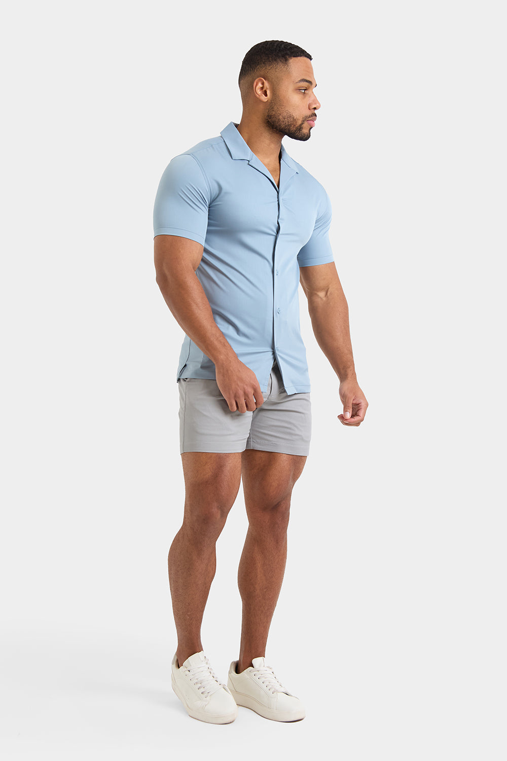 Bamboo Revere Collar Shirt in Duck Egg - TAILORED ATHLETE - ROW
