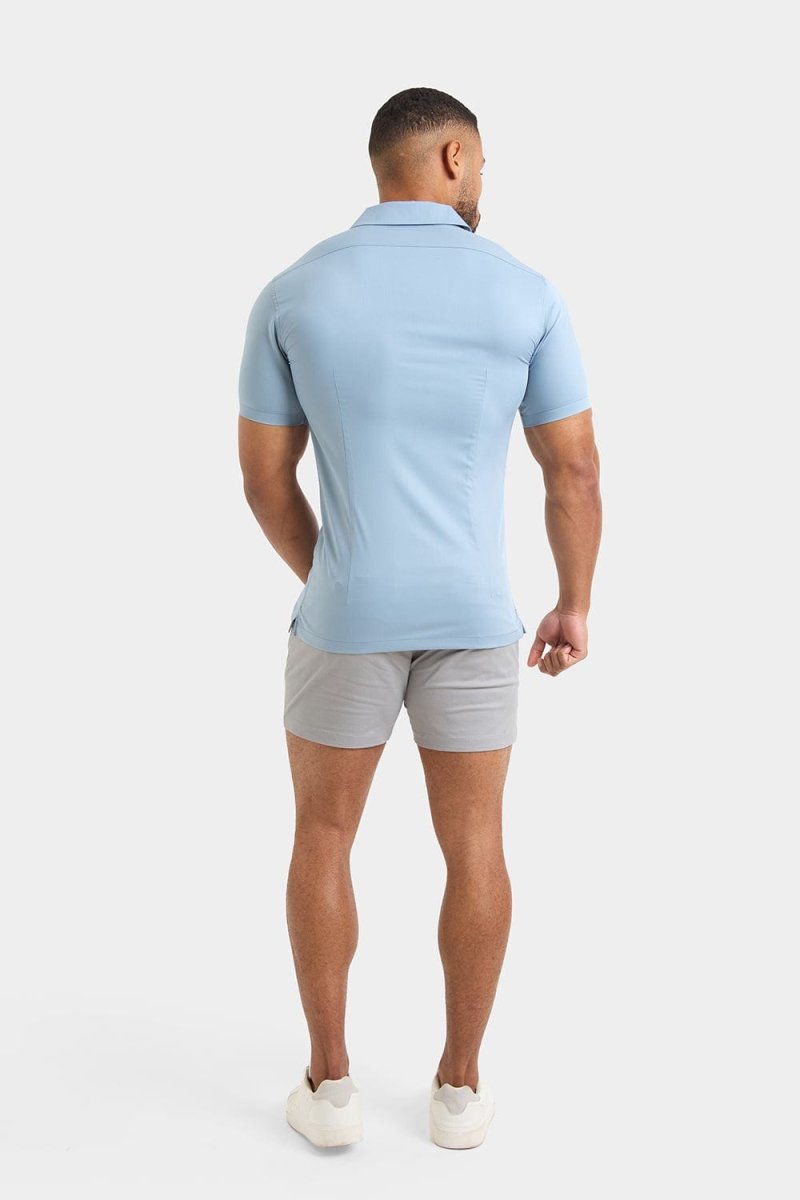 Bamboo Revere Collar Shirt in Duck Egg - TAILORED ATHLETE - ROW