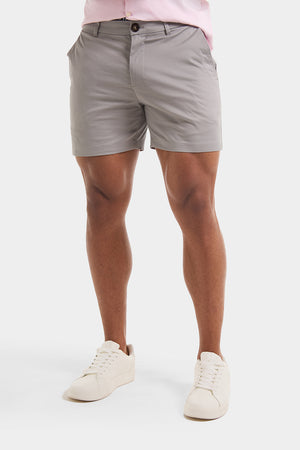 Muscle Fit Chino Shorts - Shorter Length 4-Pack - TAILORED ATHLETE - ROW