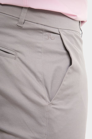 Muscle Fit Chino Shorts - Shorter Length in Pale Grey - TAILORED ATHLETE - ROW