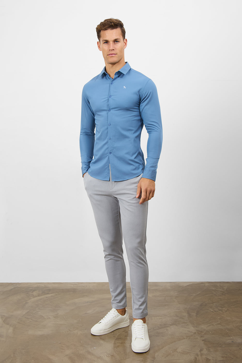 Bamboo Shirt in Airforce - TAILORED ATHLETE - ROW