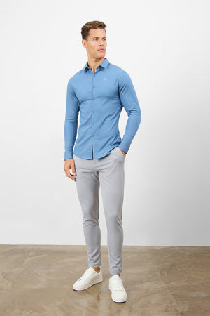 Bamboo Shirt in Airforce - TAILORED ATHLETE - ROW