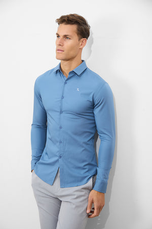 Bamboo Shirt in Airforce - TAILORED ATHLETE - ROW