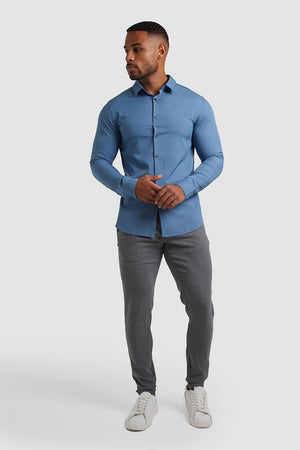 Bamboo Shirt in Airforce - TAILORED ATHLETE - ROW