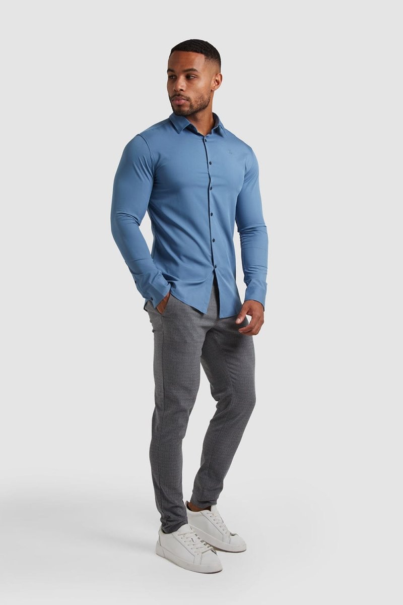 Bamboo Shirt in Airforce - TAILORED ATHLETE - ROW
