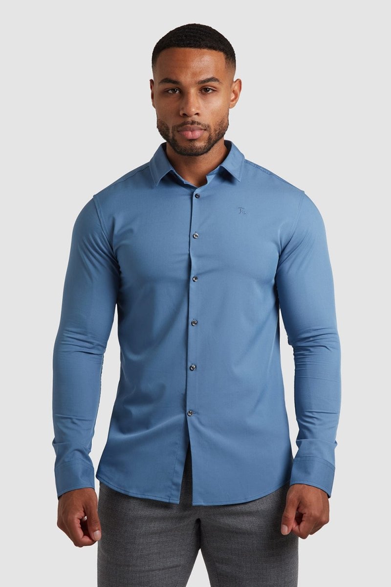 Bamboo Shirt in Airforce - TAILORED ATHLETE - ROW