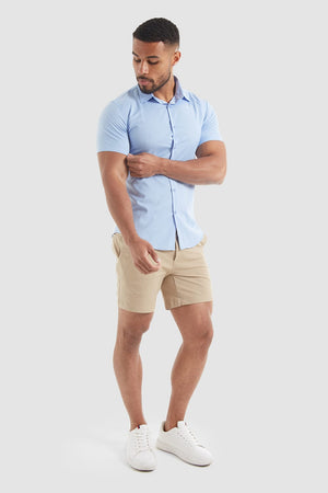 Muscle Fit Bamboo Shirt (SS) in Light Blue - TAILORED ATHLETE - ROW