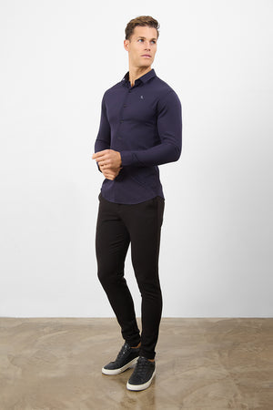 Bamboo Shirt in Midnight - TAILORED ATHLETE - ROW