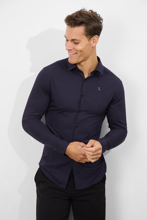 Bamboo Shirt in Midnight - TAILORED ATHLETE - ROW