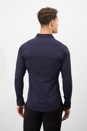 Bamboo Shirt in Midnight - TAILORED ATHLETE - ROW