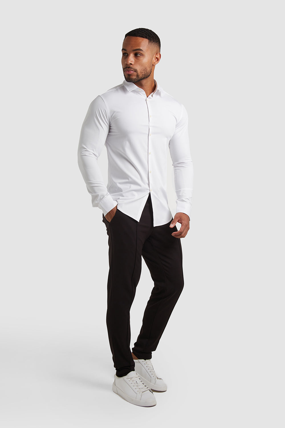 Bamboo Shirt in White - TAILORED ATHLETE - ROW